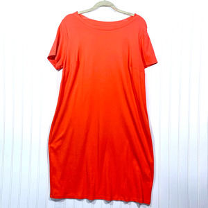 Ava & Viv T-Shirt Mini Dress Neon Orange Size XL